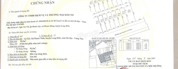 Vị trí mặt tiền tại Phước Tỉnh, Long Điền bán đất, giá chỉ từ 1.9 tỷ, hướng Đông diện tích quy đổi 92.5m2-03