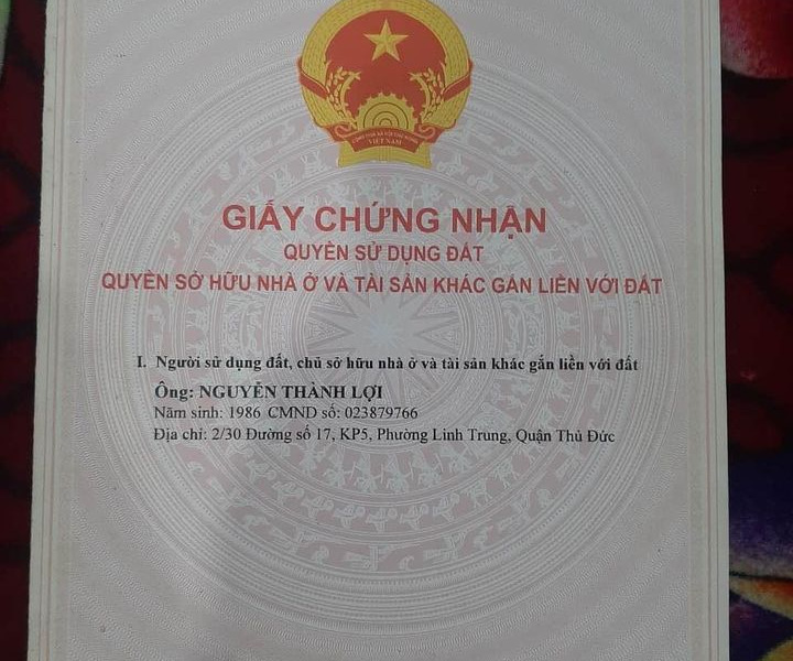 Cần bán nhà riêng quận Thủ Đức thành phố Hồ Chí Minh-01
