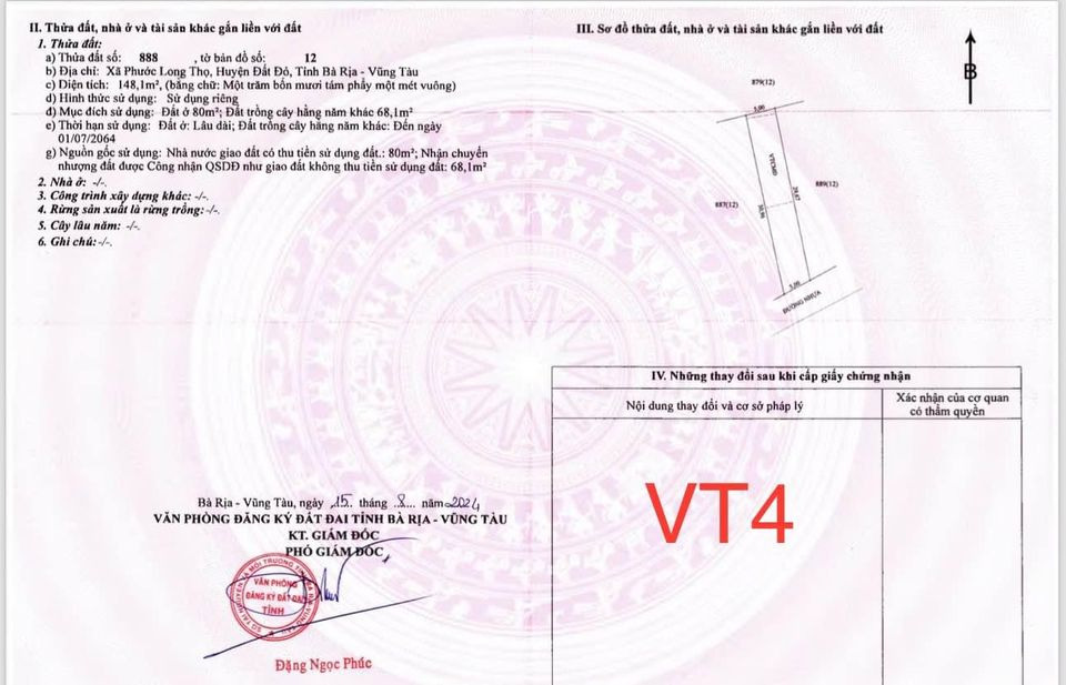 Bán đất huyện Đất Đỏ tỉnh Bà Rịa - Vũng Tàu giá 920.0 triệu-4