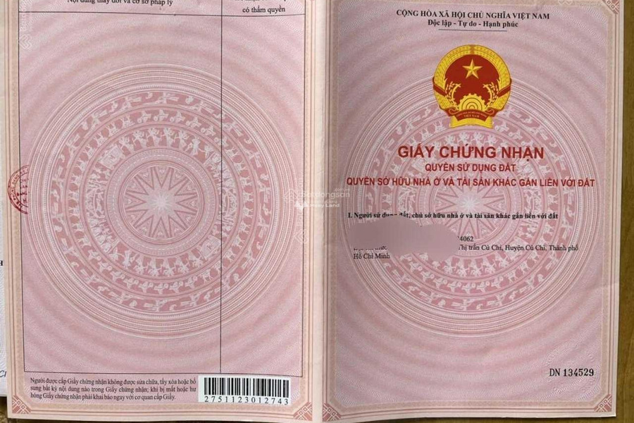 Bán đất giá 1,62 tỷ trên Nhuận Đức, Củ Chi, hướng Tây-01