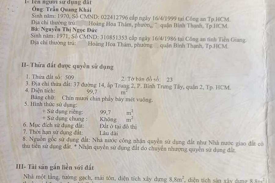 Kẹt tiền bán lô góc 2 mặt tiền đường 14 Nguyễn Duy Trinh Q2, chốt 6tỷ5 -01
