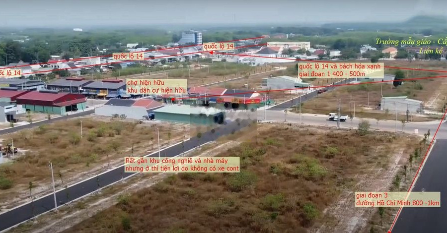 Tại công nghiệp Becamex 1.1 tỷ bán đất diện tích dài 150m2 mặt tiền nằm tại Đường D3, Chơn Thành, hướng Đông Nam-01