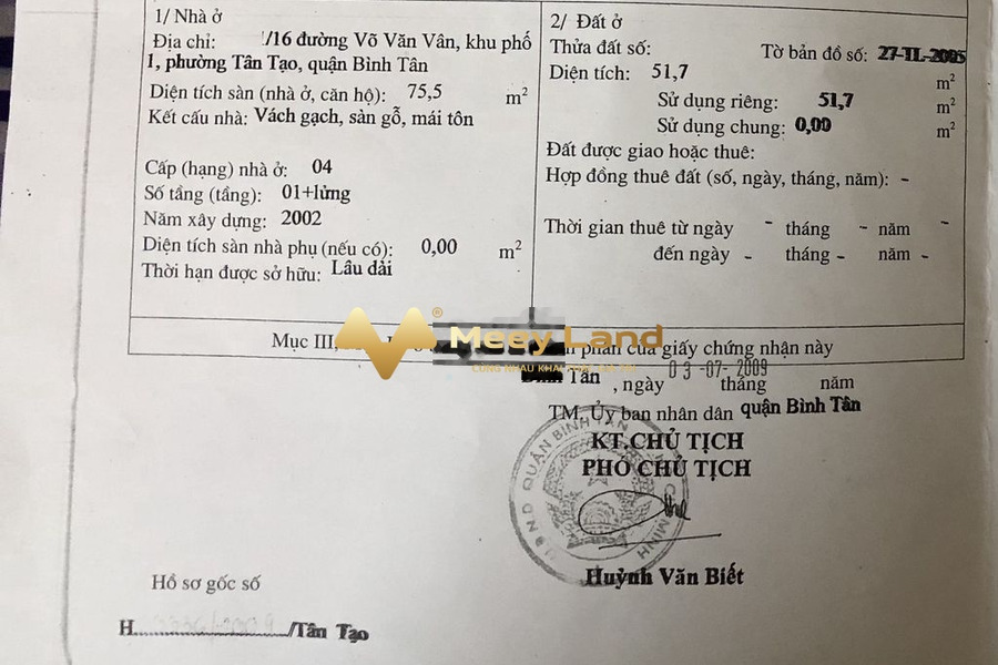 Bán nhà tại Tân Tạo, Bình Tân, giá 3,6 tỷ, diện tích 51,7m2-01