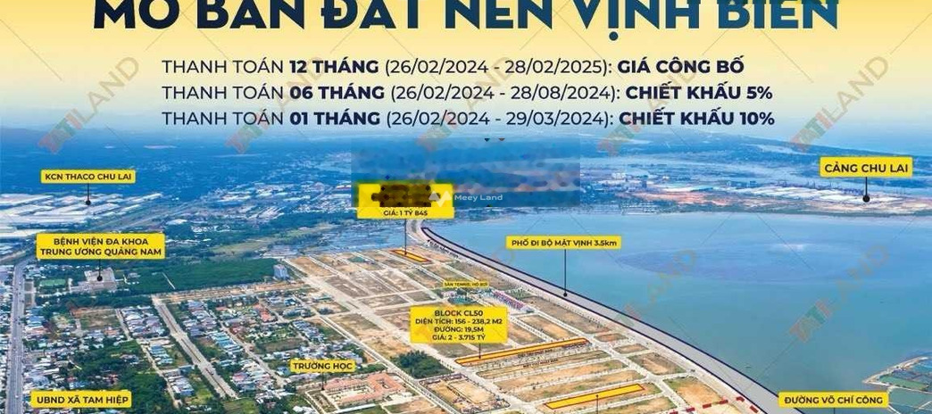 Tam Hiệp, Núi Thành 1.7 tỷ bán đất, hướng Đông - Nam diện tích thực dài 142m2