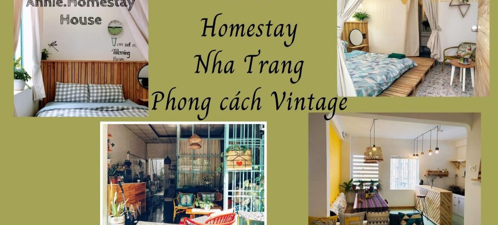 Cho thuê Annie homestay Nha Trang, Khánh Hòa, thiết kế vintage phù hợp với giới trẻ