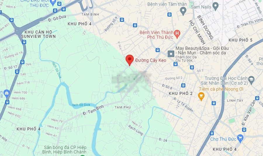 Bán lô đất hẻm đường Cây Keo, P.Tam Phú, Tp.Thủ Đức - SHR - Giá 2 tỷ 1 -01