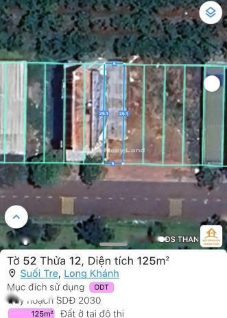 Giá bán gốc 1.1 tỷ, Bán đất có một diện tích 125m2 vị trí thuận lợi ngay Long Khánh, Đồng Nai pháp lý nhanh