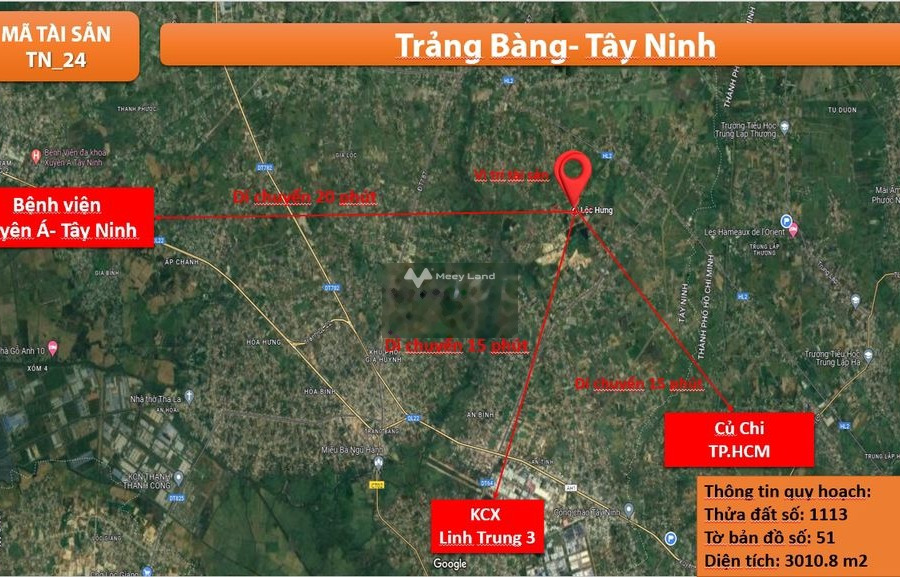 Thanh lý đất tại TX Trảng Bảng, Tây Ninh, diện tích 3010m2 -01