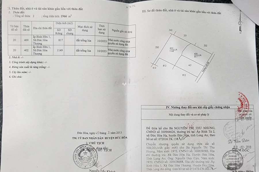 Chính chủ bán 1464m2 có thổ cư cách 300m Tỉnh lộ 823D rộng 25m -01