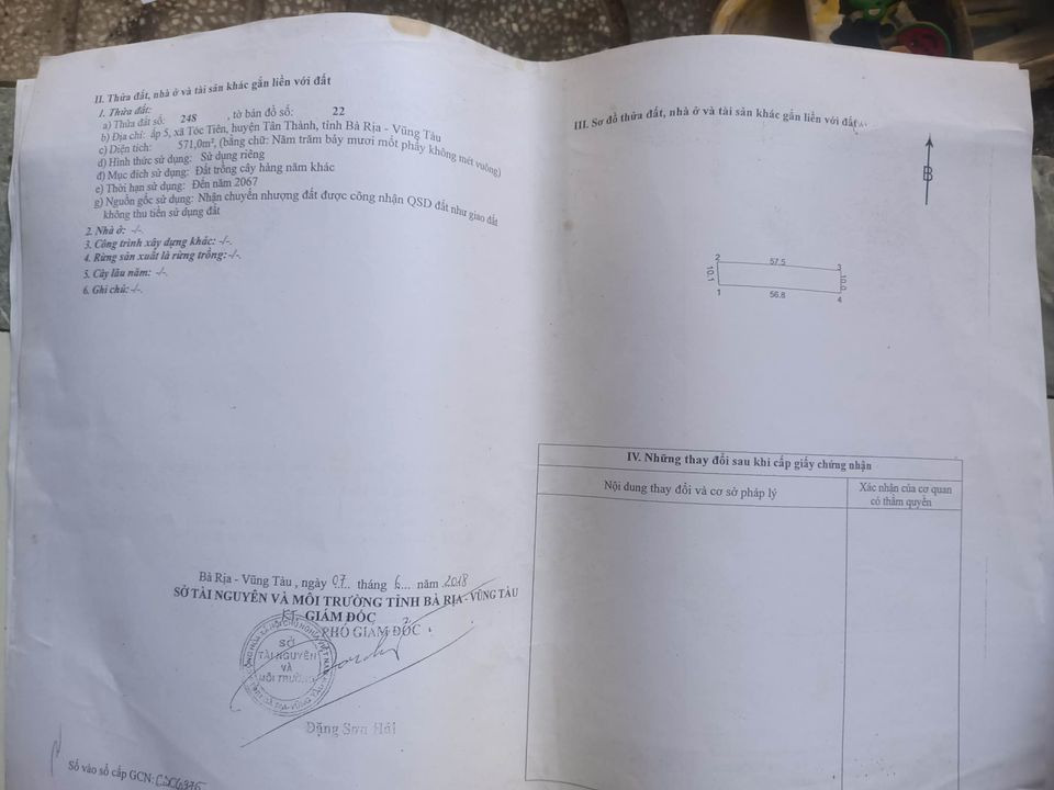 Bán đất thị xã Phú Mỹ tỉnh Bà Rịa - Vũng Tàu giá 750.0 triệu-0