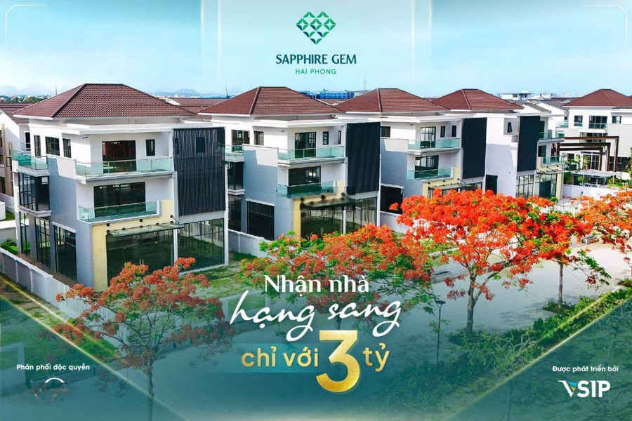 Bán liền kề 110m2 giá 5,4 tỷ tại Trung tâm thành phố mới Thủy Nguyên, giá rẻ nhất khu vực -01