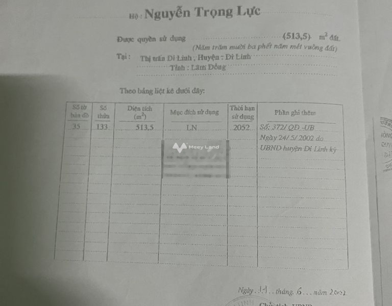 Bán đất 2.8 tỷ Di Linh, Di Linh Diện tích nền 320m2-01