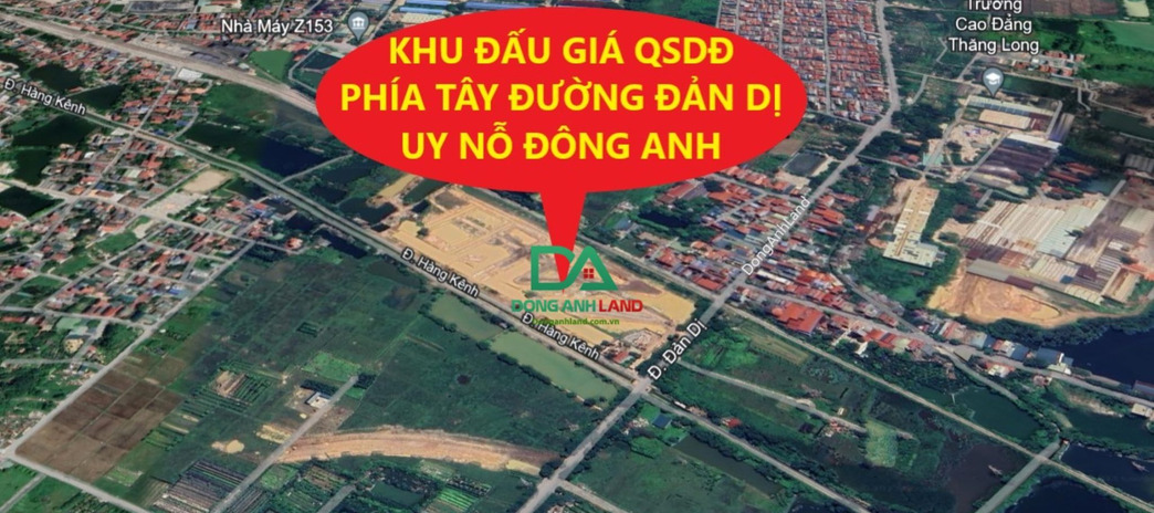 Đất đấu giá phía Tây đường Đản Dị Xã Uy Nỗ Huyện Đông Anh