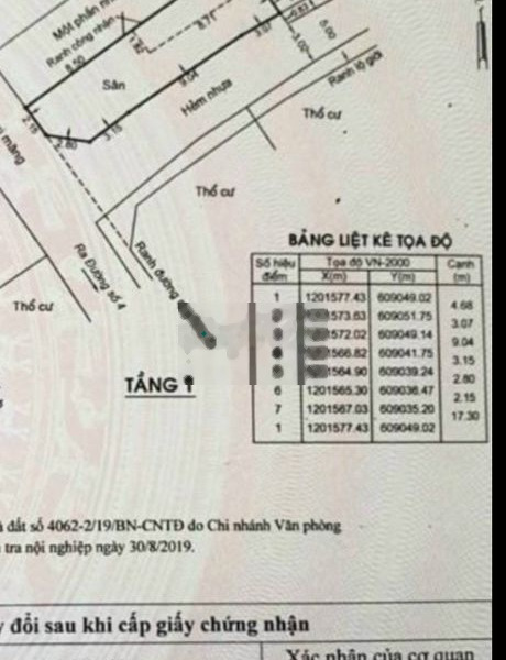 Bán đất (4,68x18M) = 72m2 góc 2 mặt tiền Đường Sô 4, Tam Phú -01