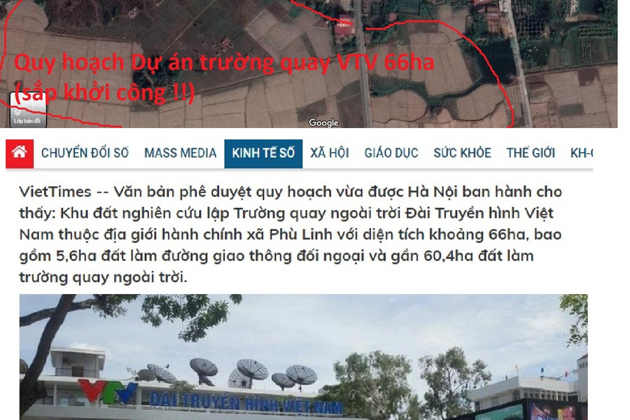 Bán 112m2 đất ngay sát dự án VTV 66ha Phù Linh, Sóc Sơn, Hà Nội-01