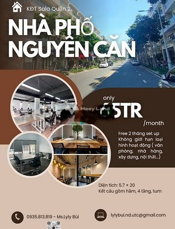 Cho thuê shophouse 65 triệu/tháng diện tích 480m2 vị trí đẹp nằm ngay Thủ Thiêm, Quận 2 cực kì sang trọng