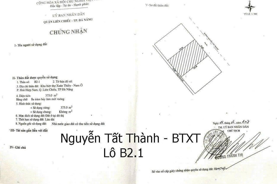 18.75 tỷ, bán liền kề diện tích đúng với trên ảnh 375m2 ngay ở Nguyễn Tất Thành, Đà Nẵng giá tốt nhất-01