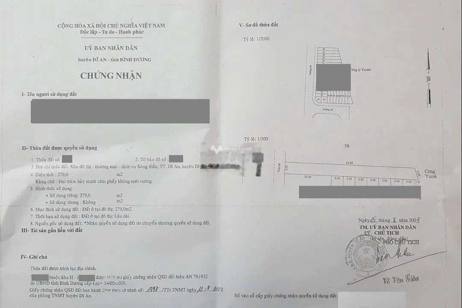 Vị trí đặt ngay tại Đường N, Dĩ An bán đất, giá bán phải chăng từ 58 tỷ Diện tích đất 1067m2-01