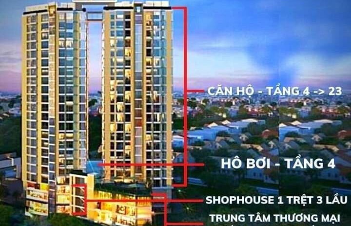 Bán căn hộ dự án Thiên Quân Marina Plaza Cần Thơ. Diện tích 52m2, giá 1,558 tỷ