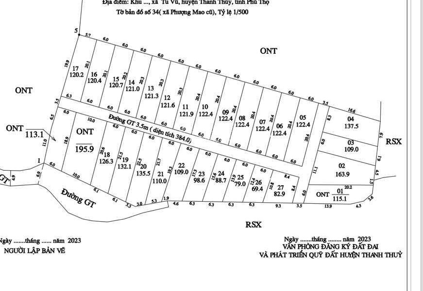 945.2 triệu bán đất có diện tích thực 139m2 Bên trong Tu Vũ, Phú Thọ, hướng Tây-01