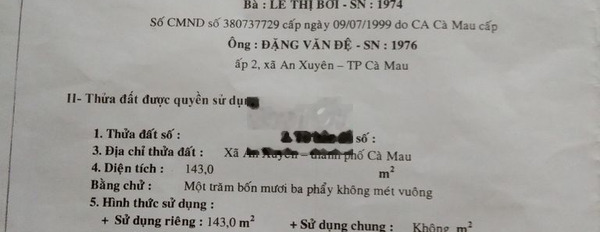 <𝐂𝐚̂̀𝐧 𝐁𝐚́.𝐧> THỬA ĐẤT ẤP 2 XÃ AN XUYÊN TP CÀ MAU 26M MẶT TIỀN </𝐂𝐚̂̀𝐧>-03