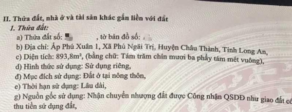 Giá chỉ 2.9 tỷ bán nhà có diện tích chung 893.8m2 vị trí tốt ngay Châu Thành, Long An hỗ trợ mọi thủ tục miễn phí, giá mùa dịch-03