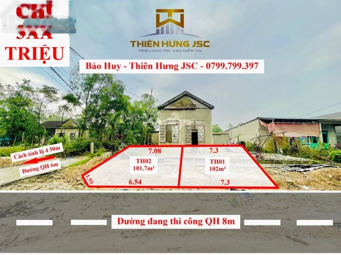 Phong Chương, Thừa Thiên Huế bán đất giá bán chỉ 370 triệu, hướng Đông Nam diện tích chuẩn 102m2-01