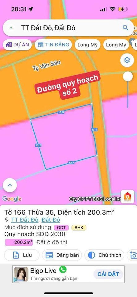 Bán đất huyện Đất Đỏ tỉnh Bà Rịa - Vũng Tàu giá 3.1 tỷ-0