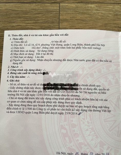 Vị trí đặt tọa lạc ở Việt Hưng, Long Biên cho thuê đất thuê ngay với giá giao động từ 9.5 triệu/tháng diện tích tổng là 103m2-01
