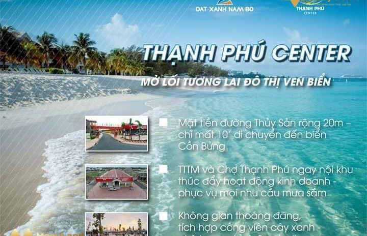 Bán đất tại Thạnh Phú Center, Bến Tre. Diện tích 120m2, giá 1,7 tỷ