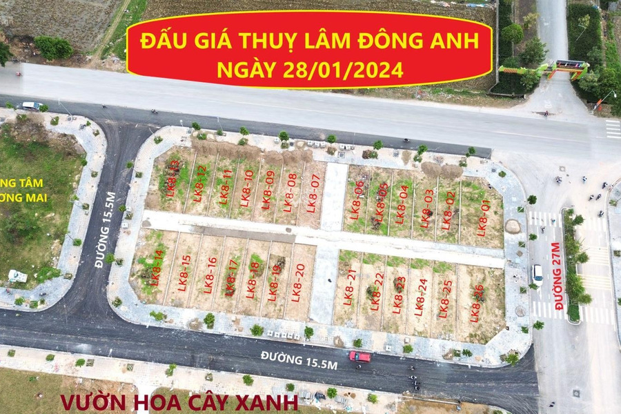 4.64 tỷ bán đất diện tích 80m2 vị trí mặt tiền ngay Thụy Lâm, Hà Nội, hướng Tây - Nam-01