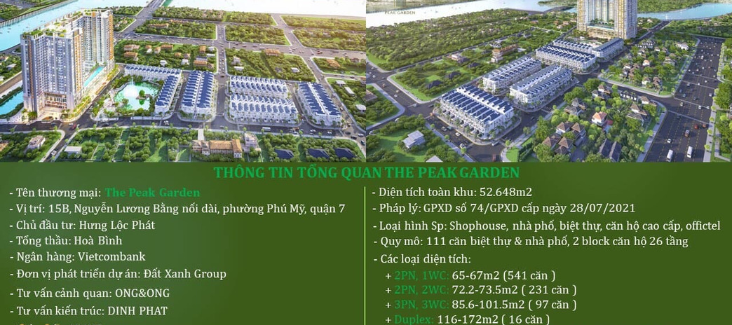 The Peak Garden chính sách cực tốt - Liền kề Phú Mỹ Hưng