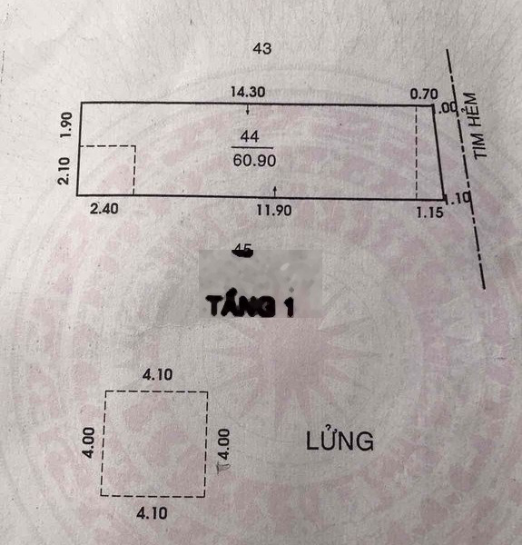 hẻm 2.5m nhà cấp 4 61m2 Thạch Lam, Tân Phú -01