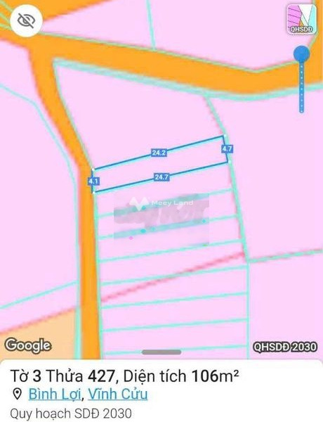 Bán đất 750 triệu Hương Lộ 15, Vĩnh Cửu diện tích sàn là 106m2-01