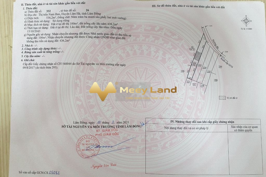 Bán đất xó diện tích 536m2 giá bán đề cử chỉ 1,13 tỷ tại Lâm Đồng-01