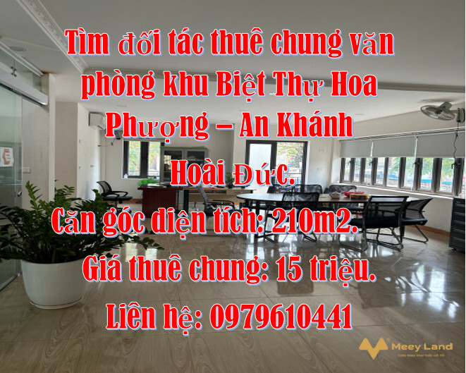 Tìm đối tác thuê chung văn phòng khu biệt thự Hoa Phượng, An Khánh, Hoài Đức-01