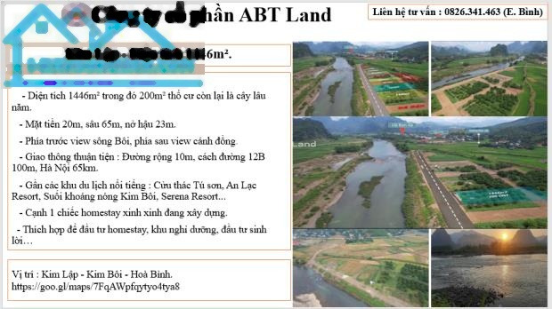 Do dịch bệnh bán mảnh đất, 1446m2 giá bán quy định chỉ 3.8 tỷ vị trí đẹp nằm trên Kim Bôi, Hòa Bình giá tốt
