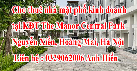Cho thuê 2 nhà mặt phố kinh doanh tại The Manor Central Park, Nguyễn Xiển-02
