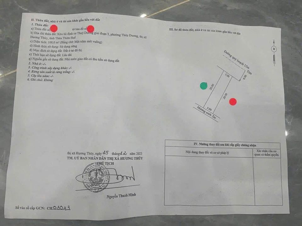 Bán đất thị xã Hương Thủy tỉnh Thừa Thiên Huế giá 3.0 tỷ-3