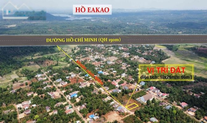 Ea Tiêu, Đắk Lắk bán đất giá bán cực kì tốt chỉ 965 triệu, hướng Bắc có một diện tích 260m2-01