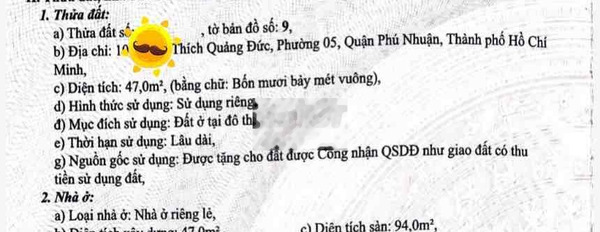 Nhà thích quảng đức diện tích công nhận 47m2, hẻm ô tô. giá 5 tỷ 9 -02