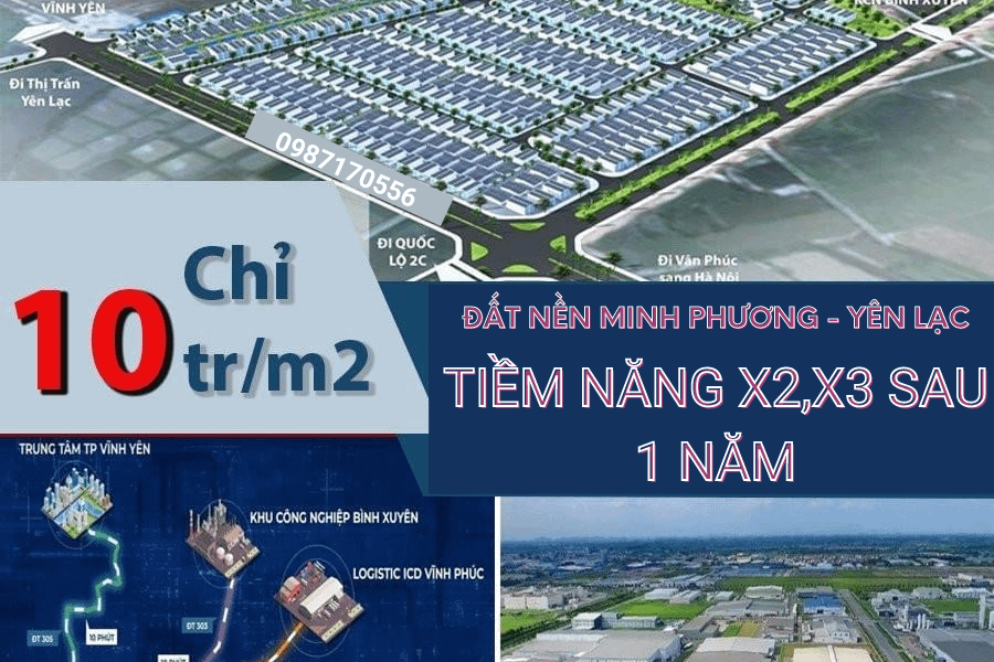 Đất mặt đường 50m - thị trấn Yên Lạc - Vĩnh Phúc giá chỉ từ 9 triệu/m2 đến 13 triệu/m2-01