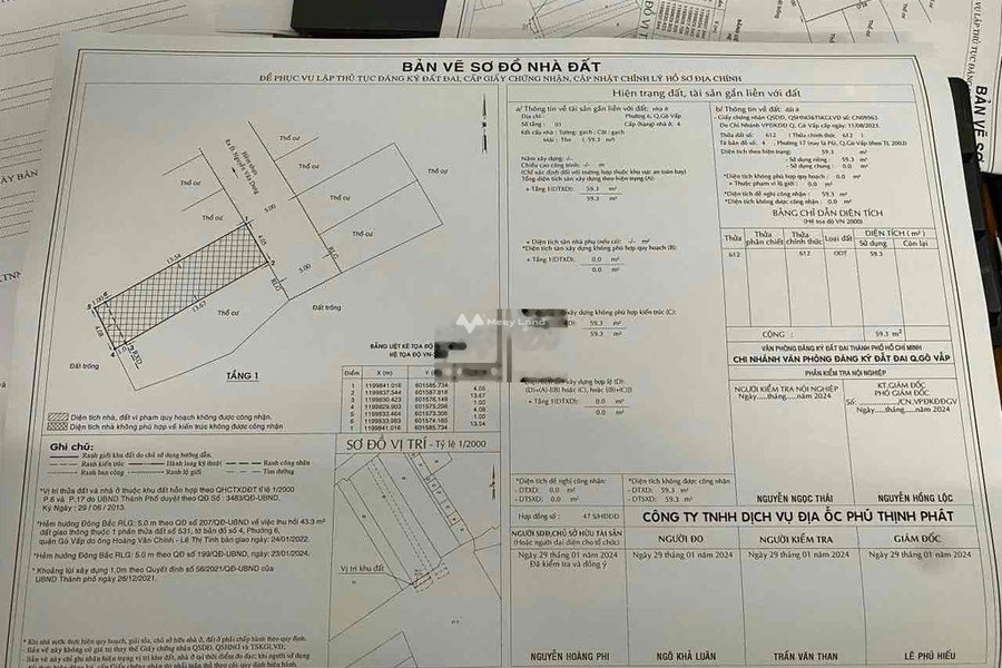 Giá mềm 5.4 tỷ bán đất diện tích khoảng là 60m2 vị trí mặt tiền ở Nguyễn Văn Dung, Gò Vấp-01