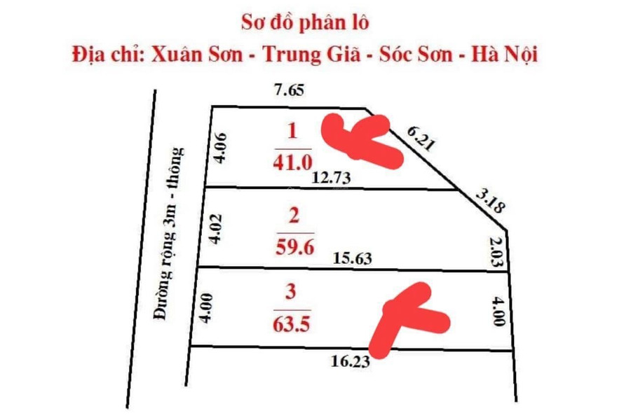 Bán đất diện tích 59,6m2 tại Quốc Lộ 3, Trung Giã-01