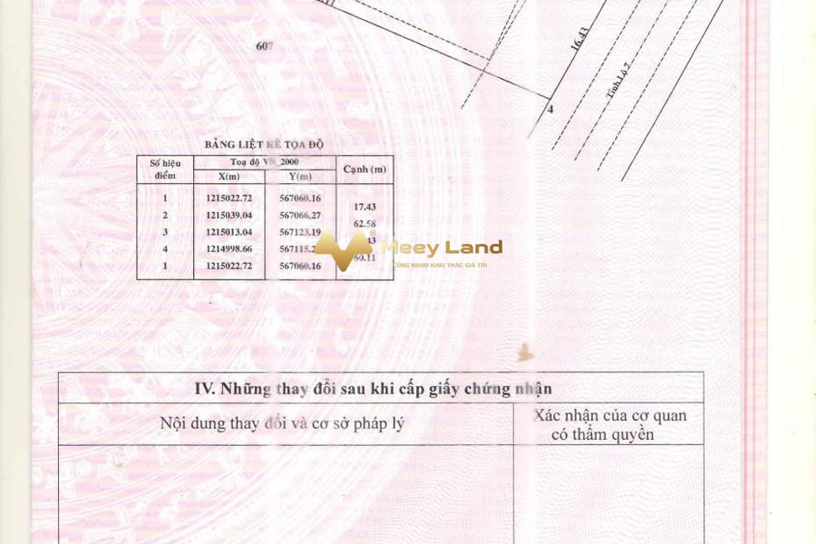 Từ 7.5 tỷ bán đất có dt chuẩn 1035 m2 vị trí thuận lợi tọa lạc gần Đường Tỉnh Lộ 7, Xã Thái Mỹ-01