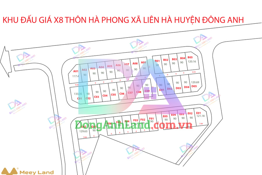 Bán đất đấu giá X8 Hà Phong Liên Hà Đông Anh bìa làng view công viên khởi điểm 20,8 triệu/m2-01