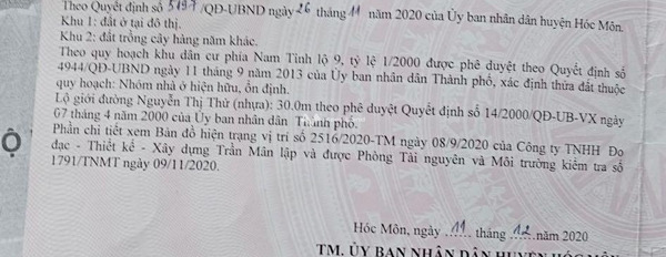 Giá bán quy định 4.9 tỷ bán đất diện tích thực là 122m2 vị trí đặt ở tại Xuân Thới Sơn, Hóc Môn, hướng Đông - Nam-02