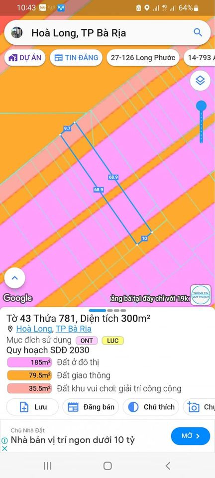 Bán đất thành phố Bà Rịa tỉnh Bà Rịa - Vũng Tàu giá 8.8 tỷ-1