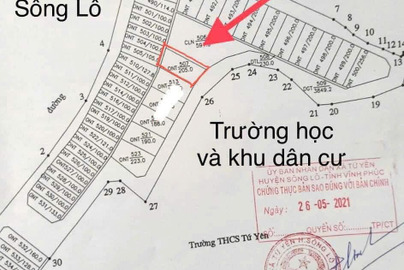 Bán đất huyện Sông Lô tỉnh Vĩnh Phúc giá 800.0 triệu