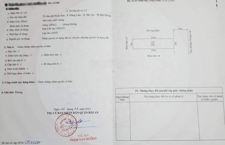 Bán lô đất mặt đường Trung Lực, vị trí đẹp thuận tiện kinh doanh buôn bán 